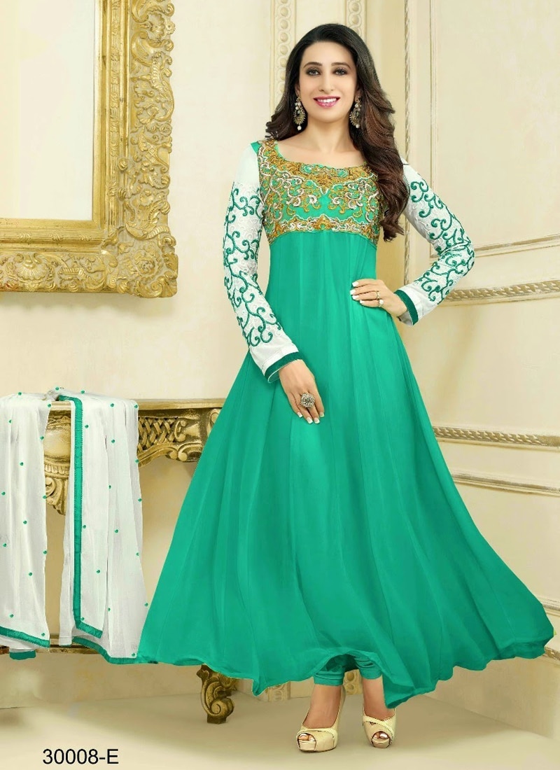 40 % OFF on Multicolored Semi Stitched Salwar Suits of Celebrity ...