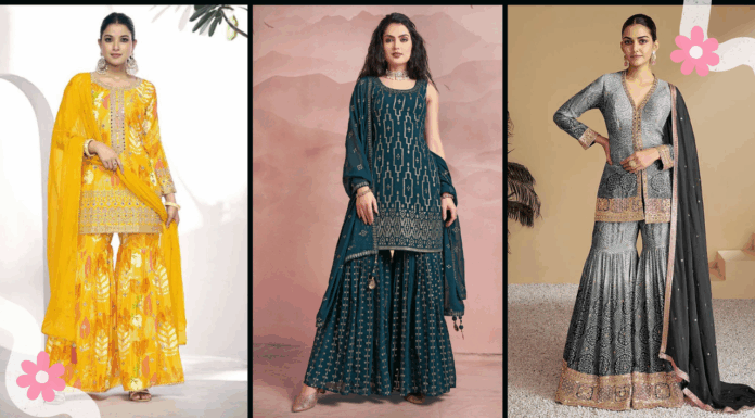 Sharara Salwar Kameez– Know All About Its History, Fabrics, and Occasions to Wear  Sharara suit